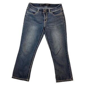 Nine West Blue Jeans Date Night Fit Capri Mid-Rise Womens Size Missy 30/10